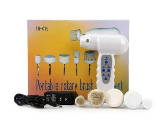 5 In1 Facial Scrub Machine Electric Rotating Brushes Facial Wash Cleansing Equipment Skin Cleanser Face Care Massager