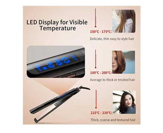 Spaire Hair Straightener Brush For Women - Black