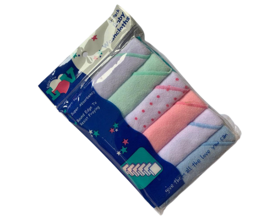 Pack Of 6 - Baby Towel For Face - Multi Color
