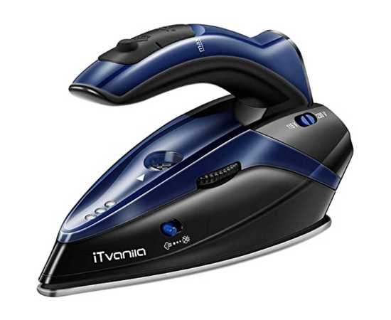 Brand Inside - It Vanilia Travel Steam Iron Two Voltage Small Compact Mini Iron 1000W Fast Heat-Up