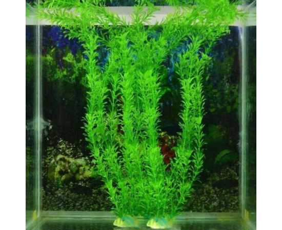 Artificial Green Underwater Plant Long Grass With Stone Aquarium Fish Tank