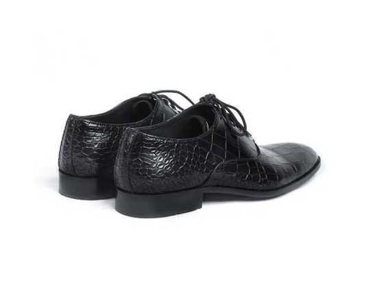 Amani Boston Oxford Leather Shoes For Men - Black