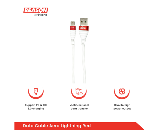 Reason by Orient - Data Cable Aero Lightning Red RS-D303