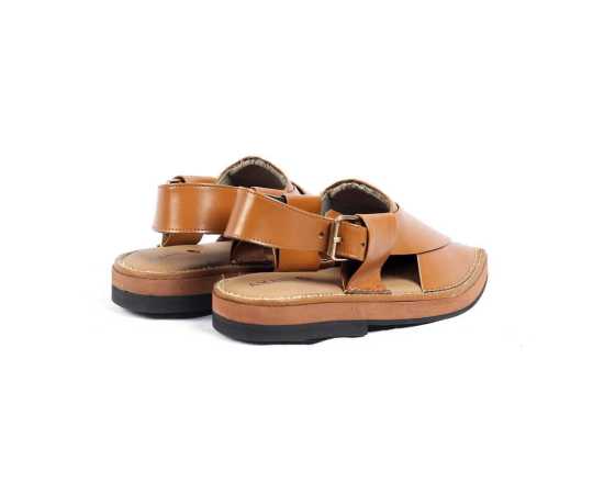 Amani Kaptaan Peshawari Chappal - Mustard