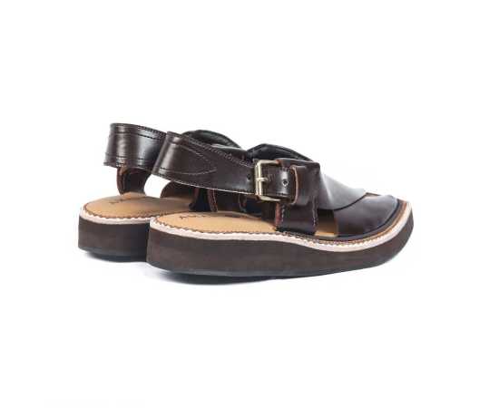 Amani Maqdur Peshawari Chappal For Men - Brown