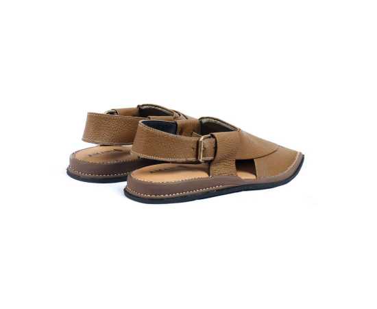 Amani Mashaal Peshawari Chappal For Men - Light Brown