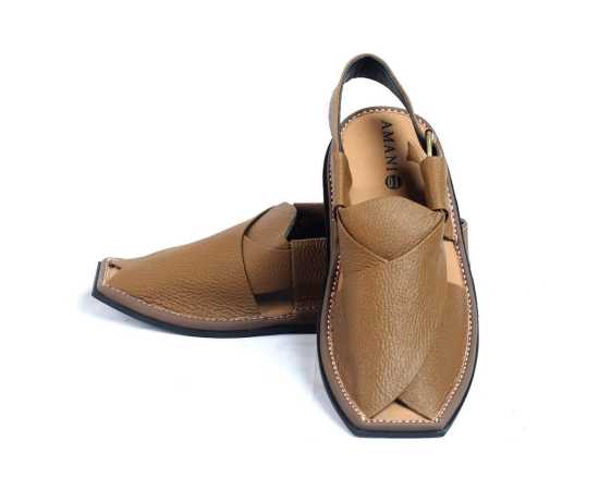 Amani Mashaal Peshawari Chappal For Men - Light Brown
