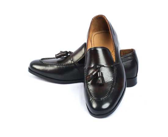Amani Napoli Tassel Loafer Leather Shoes For Men