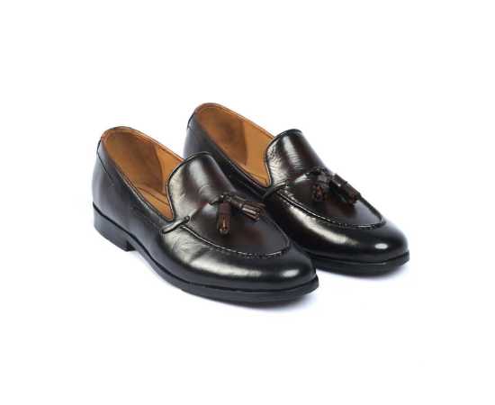 Amani Napoli Tassel Loafer Leather Shoes For Men