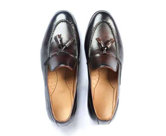 Amani Napoli Tassel Loafer Leather Shoes For Men