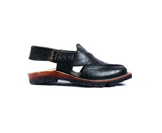 Amani Narozi Peshawari Chappal For Men - Black Amani Narozi Peshawari Chappal For Men - Black