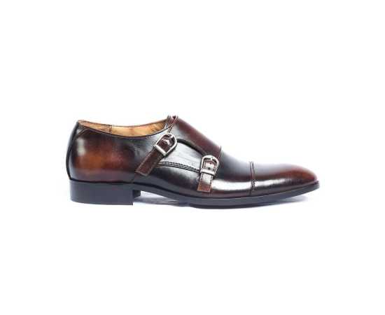 Amani Sau Paulo Double Monkstrap Leather Shoes For Men