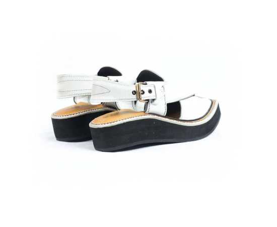 Amani Sultan Peshawari Chappal For Men - White