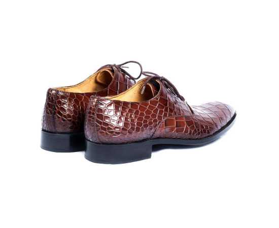 Amani Valencia Croco Oxford Leather Shoes For Men