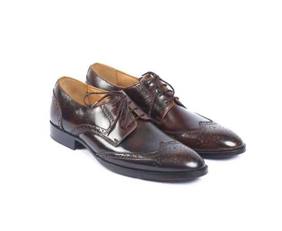 Amani William Derby Leather Shoes For Men - Brown