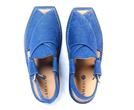 Amani Zalmi Peshawari Chappal For Men - Blue Amani Zalmi Peshawari Chappal For Men - Blue