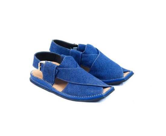 Amani Zalmi Peshawari Chappal For Men - Blue Amani Zalmi Peshawari Chappal For Men - Blue