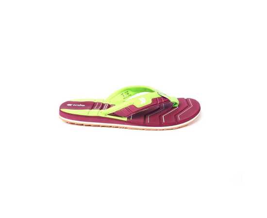 Kito - Kids Flipflop Slipper Green & Maroon - AA15C