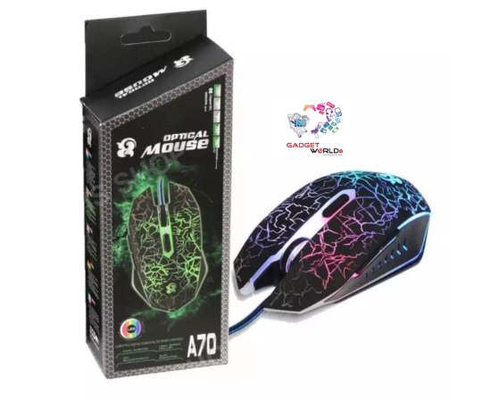 CZF Boutique T6 3200 DPI 7 Color Gaming Mouse - Black
