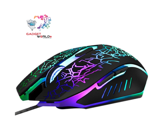 CZF Boutique T6 3200 DPI 7 Color Gaming Mouse - Black