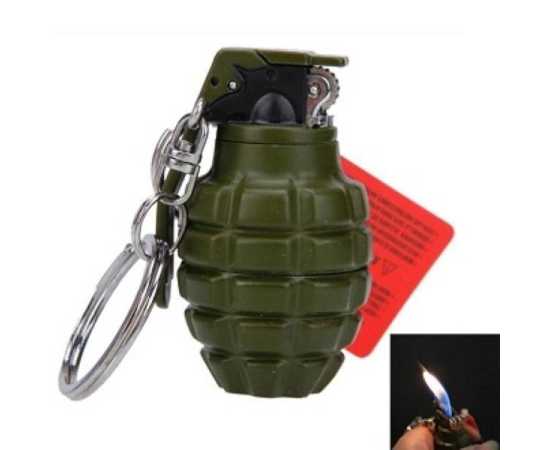 Hand Grenade Windproof Keychain Lighter - 1 Piece