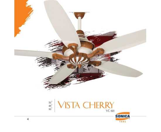 Sonica - Vista Cherry Ceiling Fan VC-120 - 56"