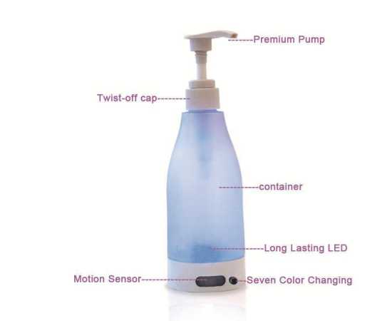 Brite LED Colorful Liquid Glowing Bottle Hand Tool Sensor Light