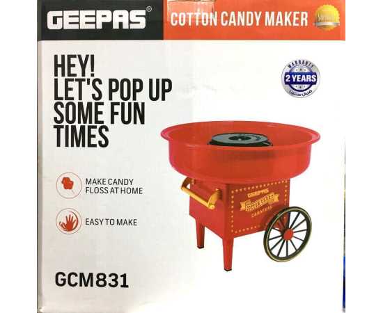 GCM831 Geepas Cotton Candy Maker Make Candy Floss At Home Easy to Make