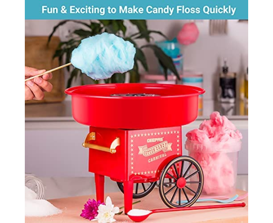 GCM831 Geepas Cotton Candy Maker Make Candy Floss At Home Easy to Make
