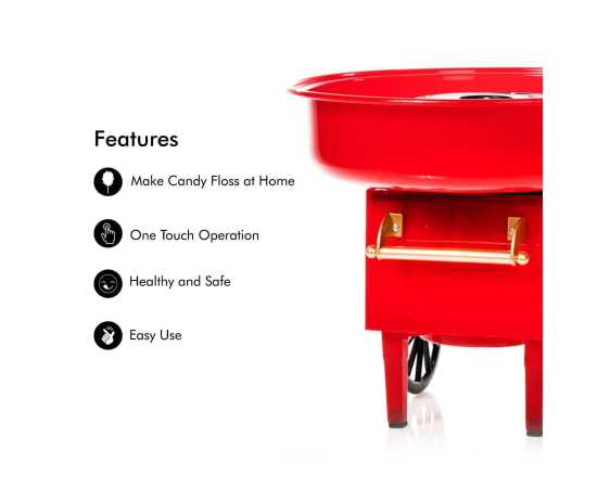 GCM831 Geepas Cotton Candy Maker Make Candy Floss At Home Easy to Make