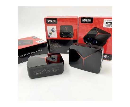 M90 Pro TWS Bluetooth Black Earbuds With Touch Control