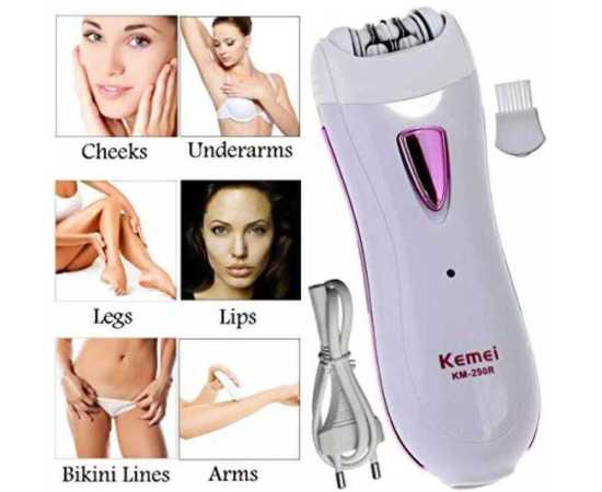 Km-290R Kemei 290-R Rechargeable Epilator For Women - White
