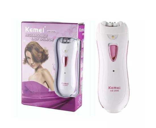 Km-290R Kemei 290-R Rechargeable Epilator For Women - White