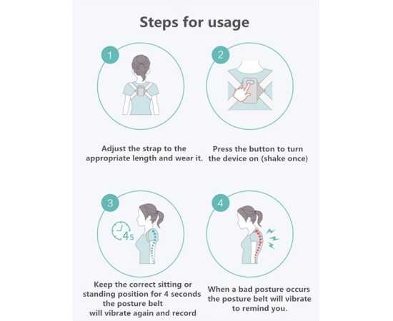 Smart Back Posture Corrector Back Intelligent Brace Support Belt Shoulder Training Belt