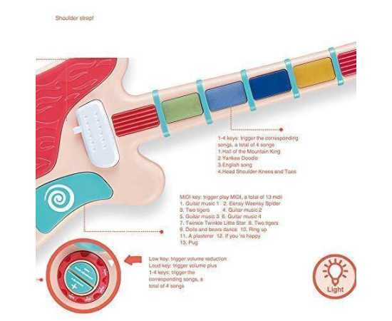 Rock Music Multifunction Induction Electric Guitar For Kids