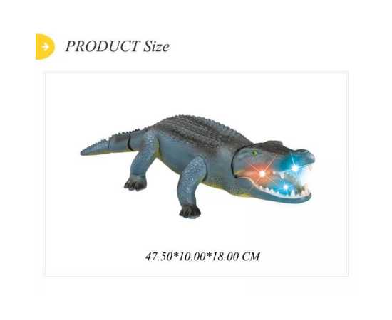 Crocodile Toy Remote Control Walking Alligator With Lights And Sound Effects