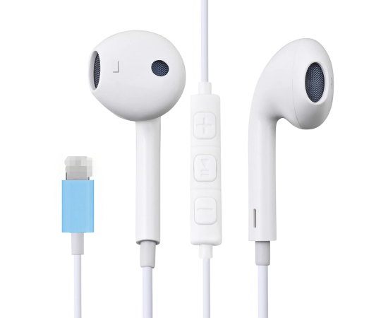 In Ear Earphone For Iphone For 7 8 Plus Xs Max Pro Stereo Sound Wired Ear Bud Wire Control Bluetooth Compatible Headset