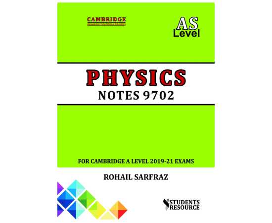 A Level 9702 Physics As Notes Edition By Rohail Sarfraz Copy