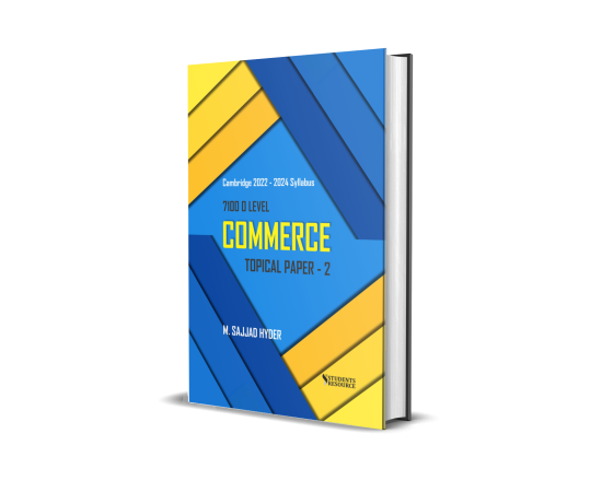 O Level Commerce 7100 Paper 2 Topical 2011-2021 All Variants Mark Schemes