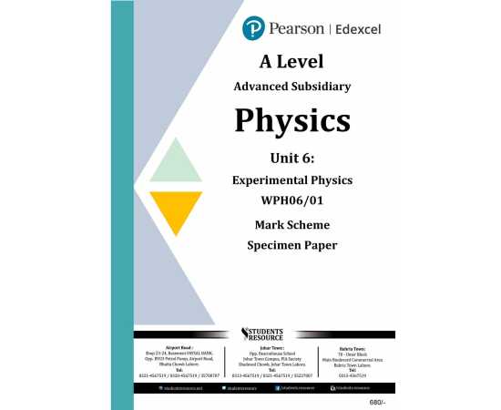 Pearson Edexcel Ial Wph06 Physics Unit 6