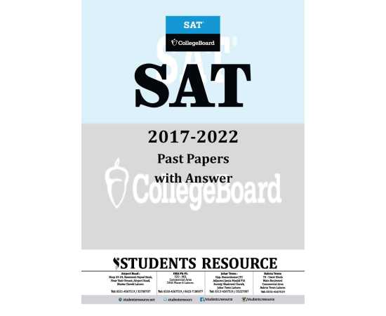 Sat College Board Actual Past Papers With Answers And Detailed Explanations From March 2017 To May 2022