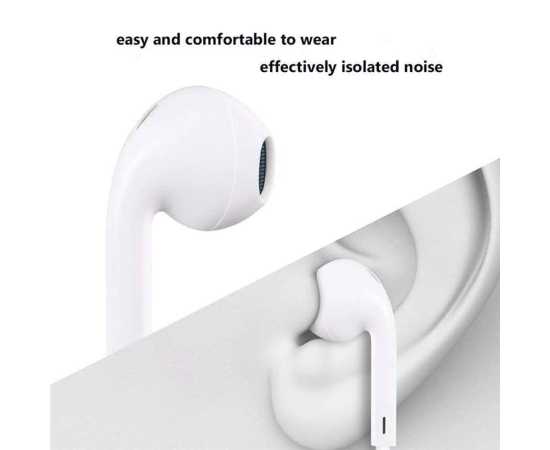 In Ear Earphone For Iphone For 7 8 Plus Xs Max Pro Stereo Sound Wired Ear Bud Wire Control Bluetooth Compatible Headset