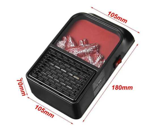 Mini Electric Remote Control Fan Heater - 900 Watts