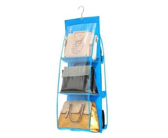 Thick Double-Sided Six Grid Storage Bag Multi Functional Hanging Bag