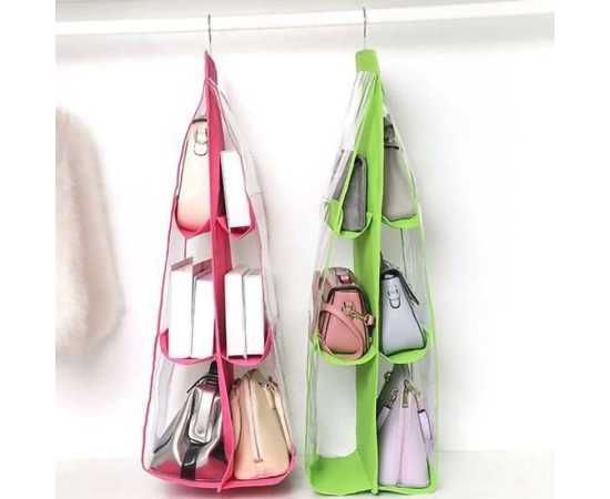 Thick Double-Sided Six Grid Multi Functional Storage Hanging Bag