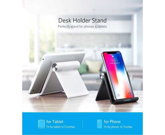 White Phone Holder Stand For iPhone And All Smart Phone  - 1 Piece