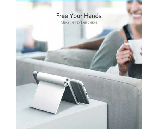 White Phone Holder Stand For iPhone And All Smart Phone  - 1 Piece