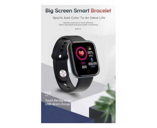 D20 Pro Smart Watch Y68 Bluetooth Fitness Tracker Sports Watch Heart Rate Monitor Blood Pressure