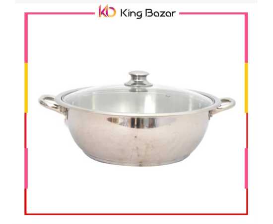 Stainless Steel Mega Wok With Glass Lid sonex double steel wok