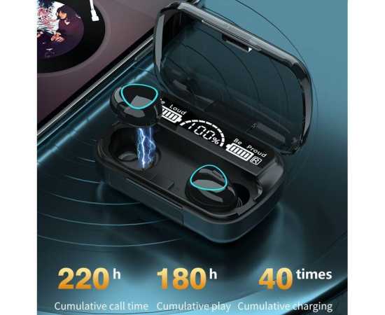 M10 Tws Bluetooth Wireless Earbuds With Free Pubg Gloves